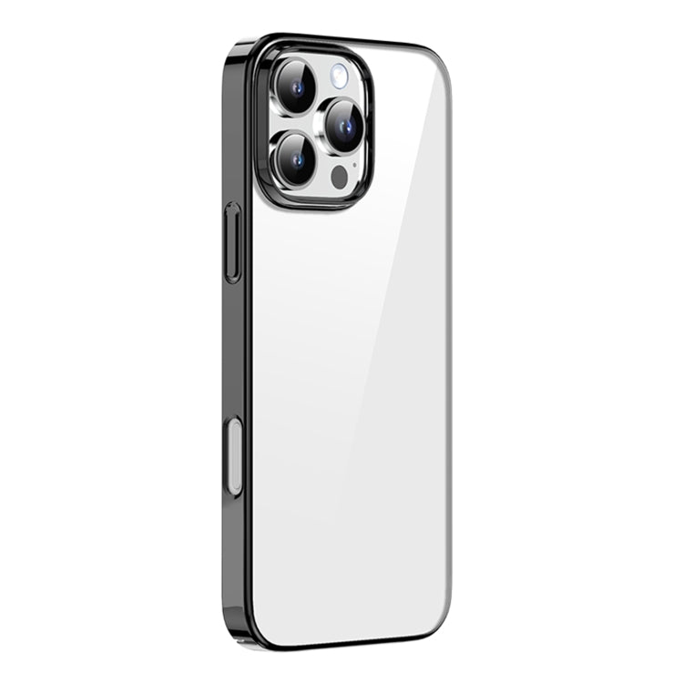 For iPhone 16 Pro Max Mutural Jiantou Series Electroplating Hybrid PC Phone Case(Black) - iPhone 16 Pro Max Cases by Mutural | Online Shopping South Africa | PMC Jewellery | Buy Now Pay Later Mobicred