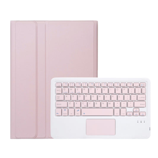 For Honor Pad X8a / X9 2024 AH25-A Ultra-thin Detachable Bluetooth Keyboard Leather Tablet Case with Touchpad(Pink White) - Huawei Keyboard by PMC Jewellery | Online Shopping South Africa | PMC Jewellery | Buy Now Pay Later Mobicred