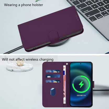 For Huawei Pura 70 Skin Feel Solid Color Leather Phone Case with Lanyard(Violet) - Huawei Cases by PMC Jewellery | Online Shopping South Africa | PMC Jewellery | Buy Now Pay Later Mobicred