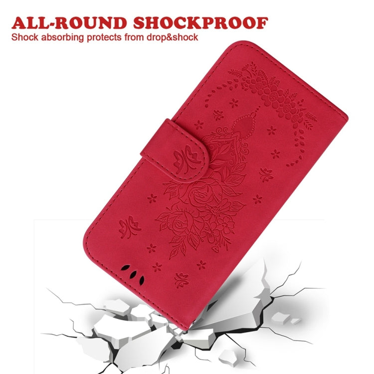 For Samsung Galaxy S25+ 5G Butterfly Rose Embossed Leather Phone Case(Red) - free shipping - PMC Jewellery - Order now!