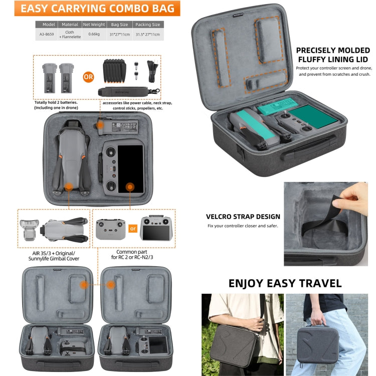 Sunnylife Carrying Case Bag, Model:A3-B658 Drone Body Bag - free shipping - PMC TechLife - Order now!