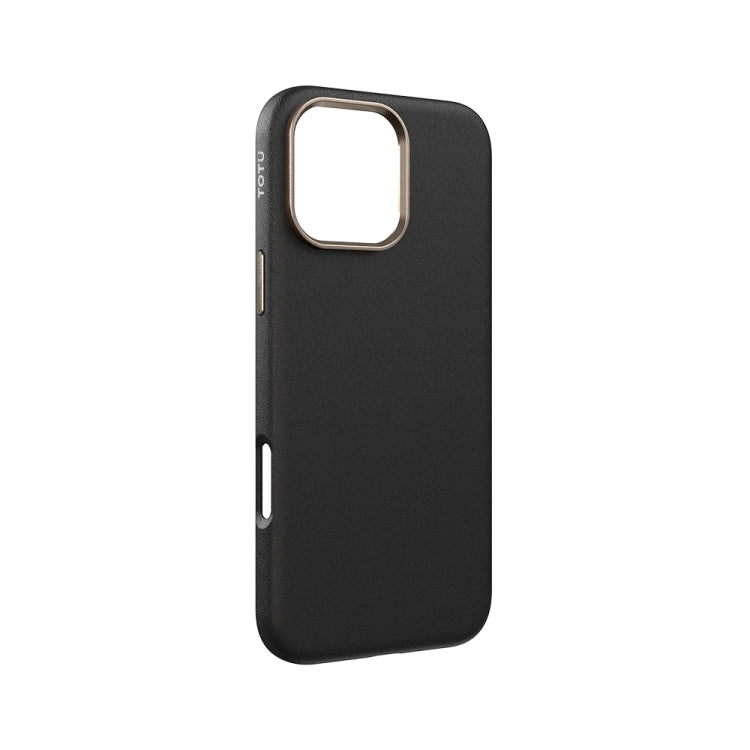 For iPhone 16 Pro Max TOTU PC-17 Mulsanne Series Plain Leather MagSafe Magnetic Phone Case(Black) - iPhone 16 Pro Max Cases by TOTUDESIGN | Online Shopping South Africa | PMC Jewellery | Buy Now Pay Later Mobicred