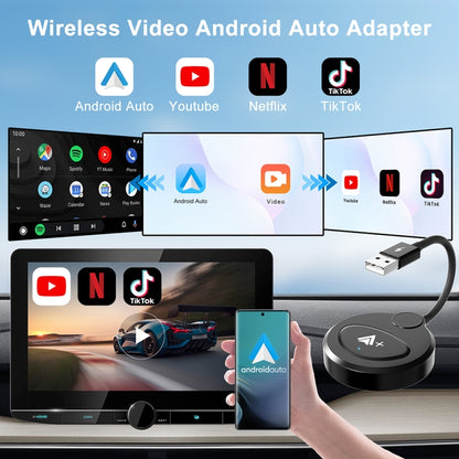 USB Interface Wired to Wireless CarPlay Auto Adapter for Android, Specification:Round(Silver) - Bluetooth Adapters by PMC Jewellery | Online Shopping South Africa | PMC Jewellery | Buy Now Pay Later Mobicred