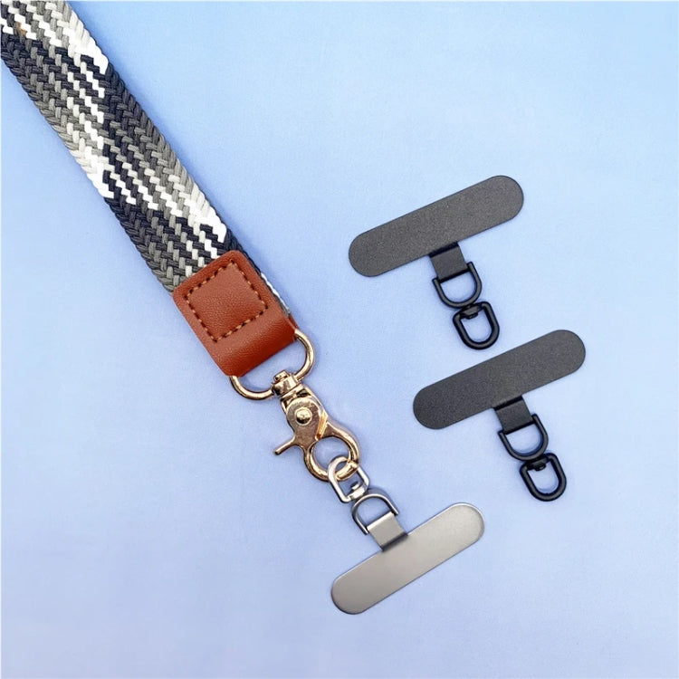 360 Degree Rotation Oval Metal Mobile Phone Lanyard Fixing Gasket(Black) - Lanyards & Wrist Straps by PMc TechLife | Online Shopping South Africa | PMc TechLife | Buy Now Pay Later Mobicred