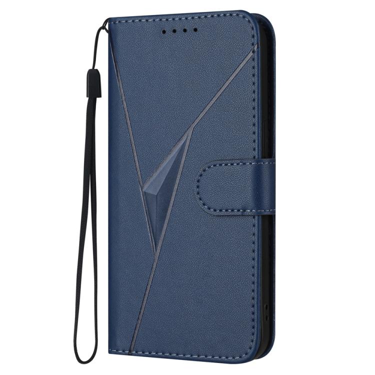 For iPhone 17 Triangle Pattern Buckle Clasp Leather Phone Case(Royal Blue) - free shipping - PMc TechLife - Order now!
