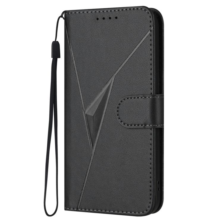 For iPhone 17 Air Triangle Pattern Buckle Clasp Leather Phone Case(Black) - free shipping - PMc TechLife - Order now!