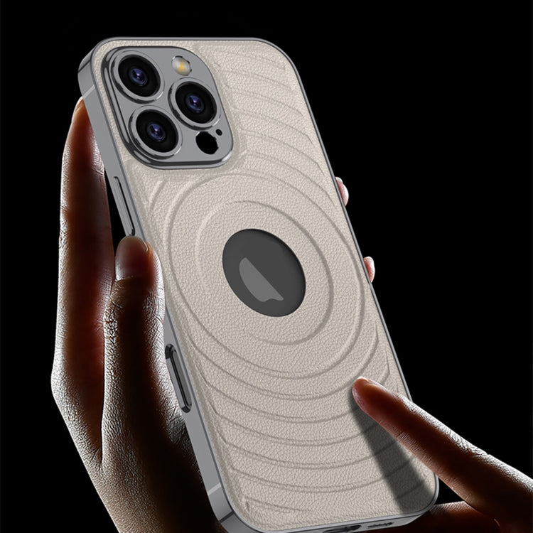 For iPhone 16 Pro Max GKK Plating Leather Wave MagSafe Phone Case(Carbon Fiber) - free shipping - PMC Jewellery - Order now!