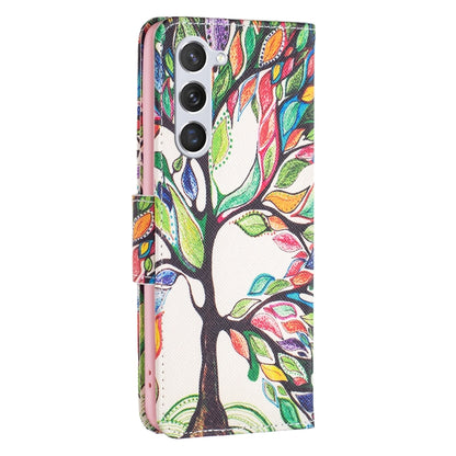 For Samsung Galaxy S25 5G Colored Drawing Pattern Leather Phone Case(Tree Life) - Galaxy S25 5G Cases by PMC Jewellery | Online Shopping South Africa | PMC Jewellery | Buy Now Pay Later Mobicred