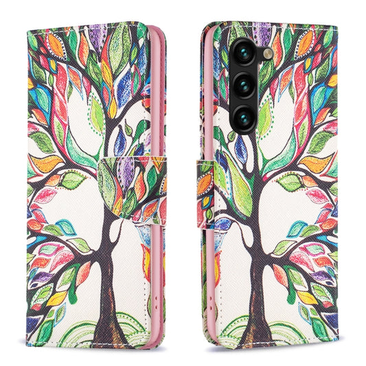 For Samsung Galaxy S25+ 5G Colored Drawing Pattern Leather Phone Case(Tree Life) - Galaxy S25+ 5G Cases by PMC Jewellery | Online Shopping South Africa | PMC Jewellery | Buy Now Pay Later Mobicred