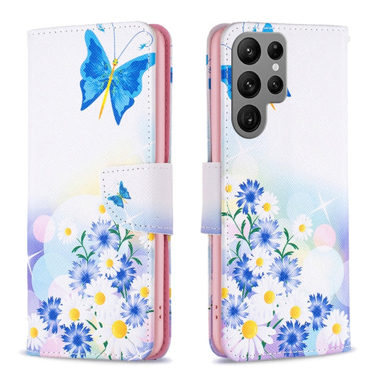 For Samsung Galaxy S25 Ultra 5G Colored Drawing Pattern Leather Phone Case(Butterfly Love) - Galaxy S25 Ultra 5G Cases by PMC Jewellery | Online Shopping South Africa | PMC Jewellery | Buy Now Pay Later Mobicred