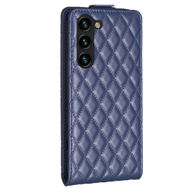 For Samsung Galaxy S25+ 5G Diamond Lattice Vertical Flip Leather Phone Case(Blue) - Galaxy S25+ 5G Cases by PMC Jewellery | Online Shopping South Africa | PMC Jewellery | Buy Now Pay Later Mobicred