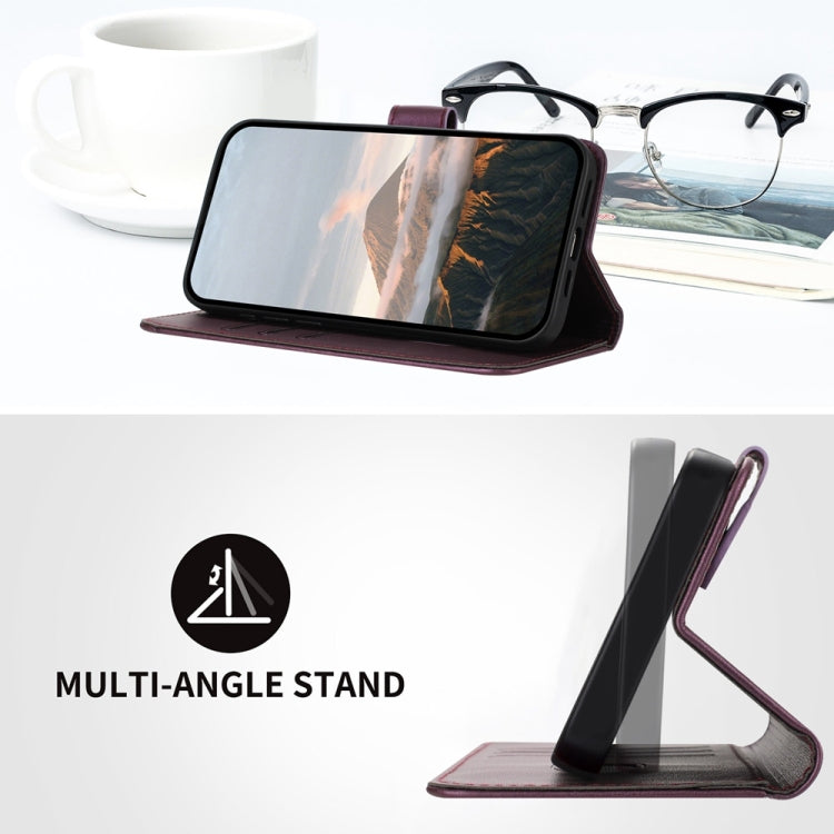 For Tecno Spark Go 2024 Triangle Pattern Buckle Clasp Leather Phone Case(Dark Purple) - Tecno Cases by PMC Jewellery | Online Shopping South Africa | PMC Jewellery | Buy Now Pay Later Mobicred