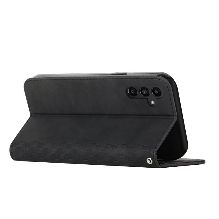 For Samsung Galaxy S25 / S24 5G Diamond Splicing Skin Feel Magnetic Leather Phone Case(Black) - Galaxy S25 5G Cases by PMC Jewellery | Online Shopping South Africa | PMC Jewellery | Buy Now Pay Later Mobicred