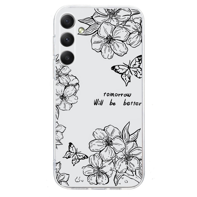 For Samsung Galaxy S25+ 5G Colorful Painting Pattern TPU Phone Case(Butterfly Flower) - Galaxy S25+ 5G Cases by PMC Jewellery | Online Shopping South Africa | PMC Jewellery | Buy Now Pay Later Mobicred