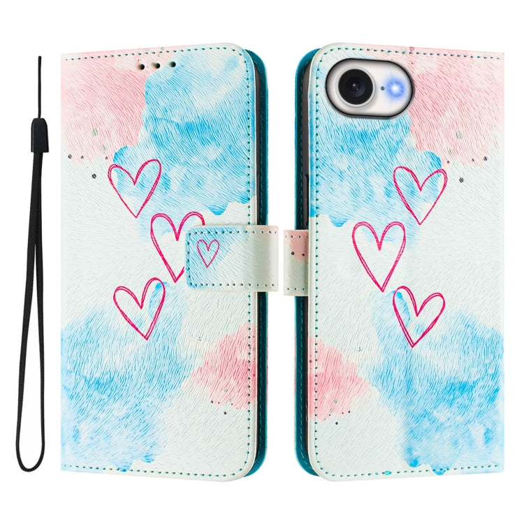 For iPhone 16e Art Colored Drawing Pattern Leather Phone Case(LOVE ME) - free shipping - PMC TechLife - Order now!