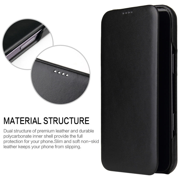 For iPhone 16 Plus Fierre Shann Top Layer Cowhide Business Magnetic Leather Phone Case(Black) - free shipping - PMC Jewellery - Order now!