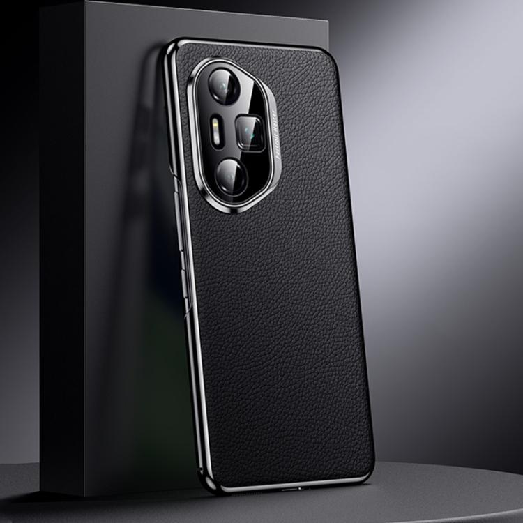 For Honor 300 Ultra Genuine Leather PC Phone Case(Black) - Honor Cases by PMC TechLife | Online Shopping South Africa | PMC TechLife | Buy Now Pay Later Mobicred