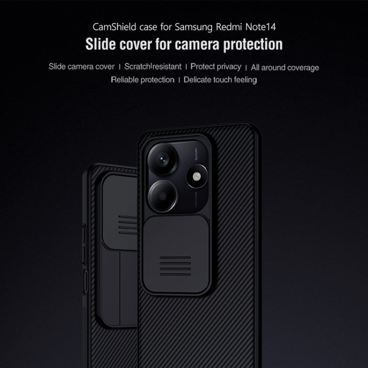 For Redmi Note 14 5G NILLKIN Black Mirror Series Camshield PC Phone Case(Blue) - Note 14 Cases by NILLKIN | Online Shopping South Africa | PMC Jewellery | Buy Now Pay Later Mobicred