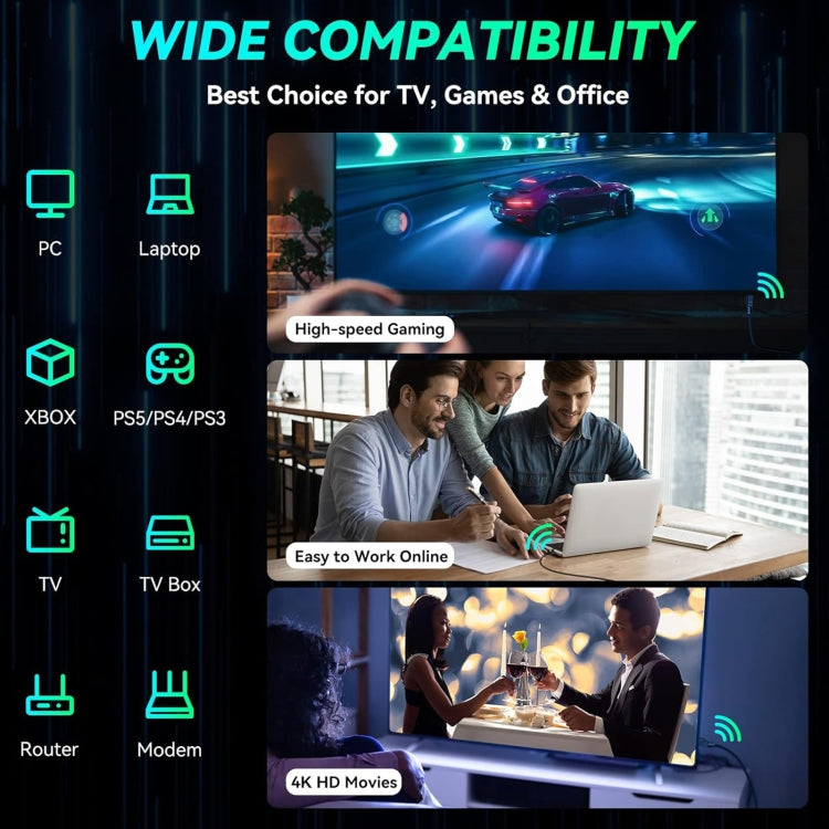 10m Gigabit Network Cat 8 Dual-shielded Cable - Lan Cable and Tools by PMC TechLife | Online Shopping South Africa | PMC TechLife | Buy Now Pay Later Mobicred