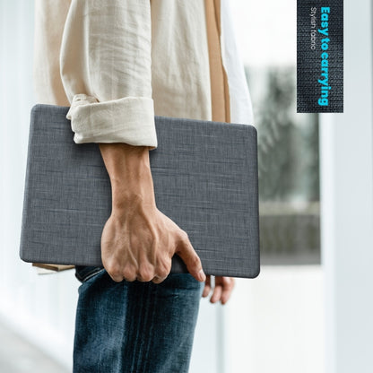 For MacBook Air 15.3 inch A3114 / A2941 Fabric Magnetic Holder Laptop Protective Case(Grey) - MacBook Air Cases by PMC Jewellery | Online Shopping South Africa | PMC Jewellery | Buy Now Pay Later Mobicred