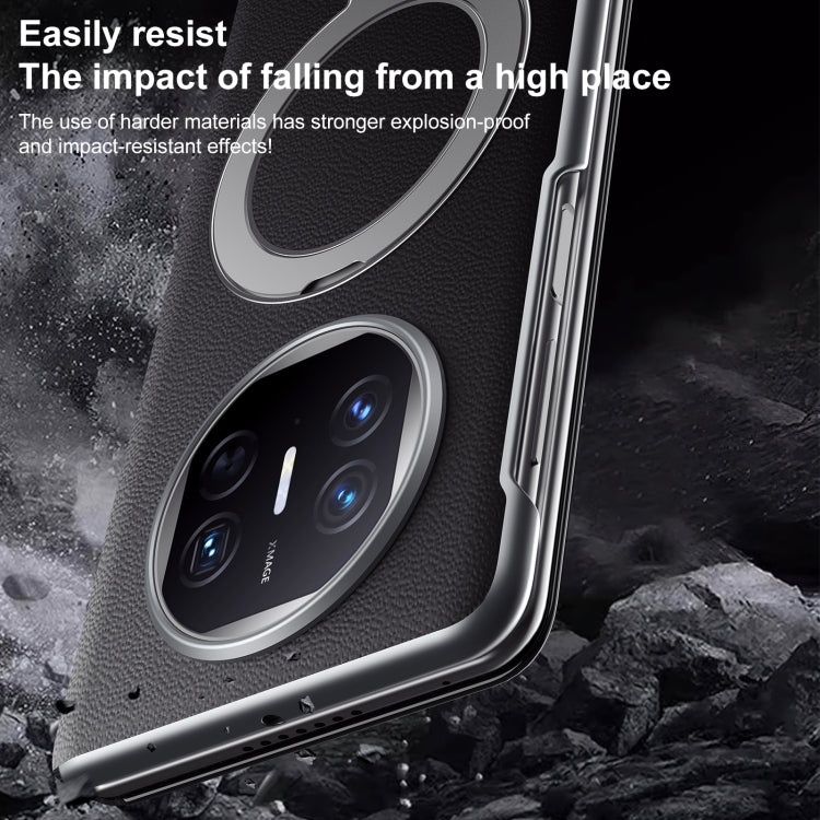 For Huawei Mate X6 SULADA Smart View Window MagSafe Magnetic Holder Leather Phone Case(Blue) - Huawei Cases by SULADA | Online Shopping South Africa | PMC TechLife | Buy Now Pay Later Mobicred