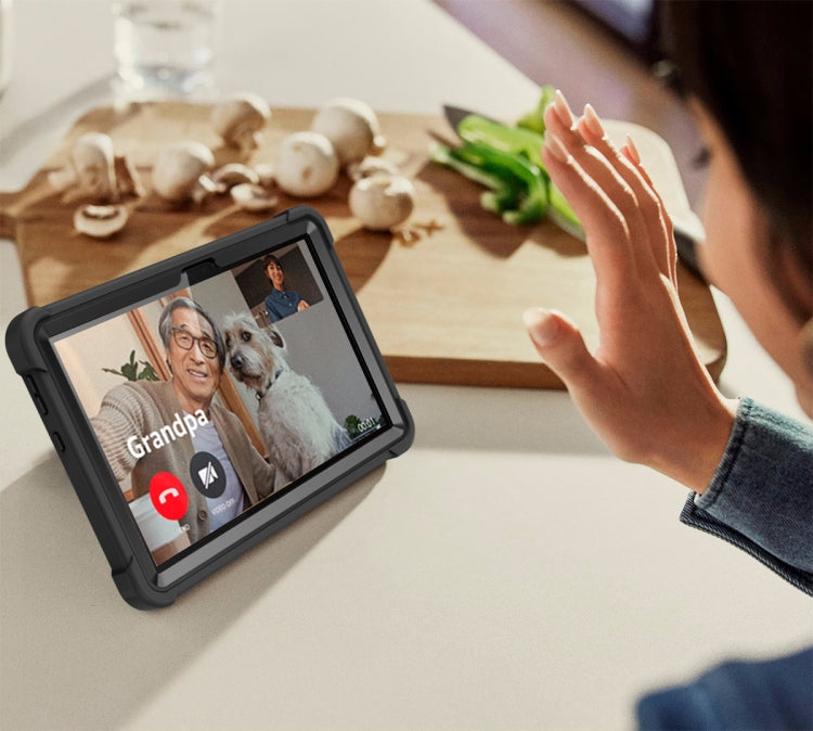 For Lenovo Tab M10 3rd Gen / TB328 Silicone Hybrid PC Tablet Case with Holder(Black) - Lenovo by PMC TechLife | Online Shopping South Africa | PMC TechLife | Buy Now Pay Later Mobicred