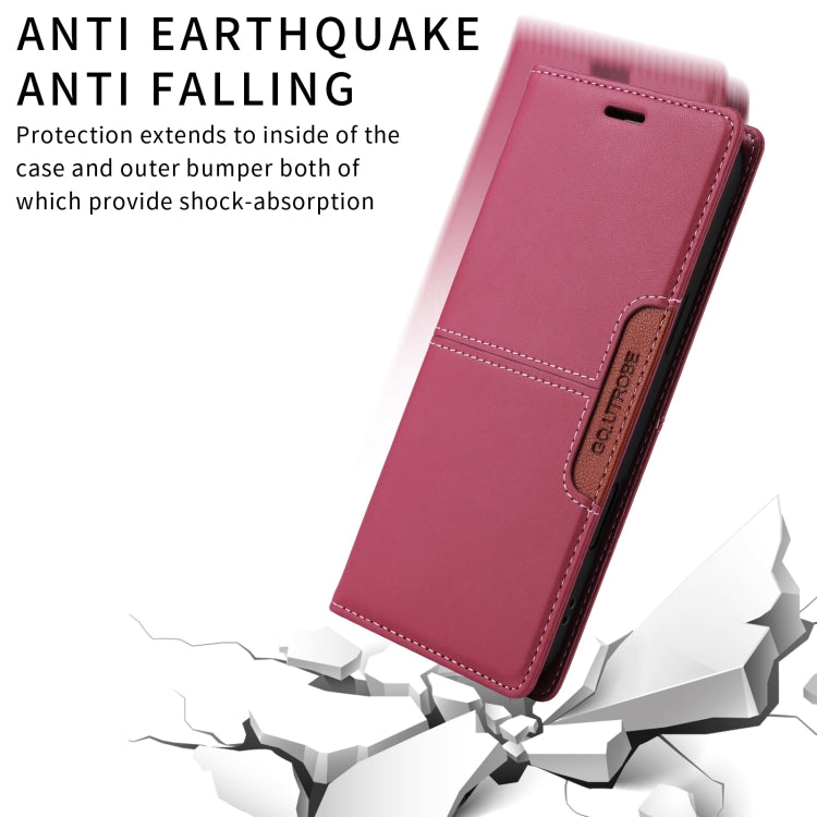 For iPhone 16 Pro Max GQUTROBE G01 RFID Anti-theft Leather Phone Case(Red) - iPhone 16 Pro Max Cases by GQUTROBE | Online Shopping South Africa | PMC Jewellery | Buy Now Pay Later Mobicred