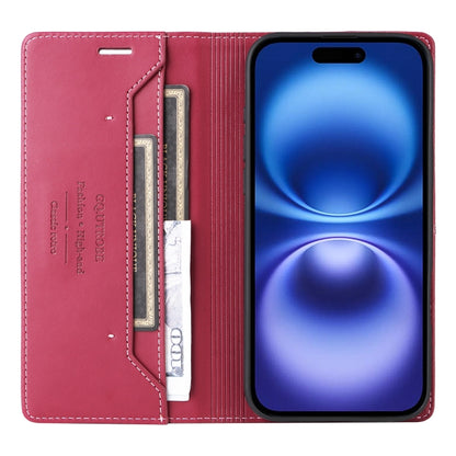 For iPhone 16 Plus GQUTROBE G01 RFID Anti-theft Leather Phone Case(Red) - iPhone 16 Plus Cases by GQUTROBE | Online Shopping South Africa | PMC Jewellery | Buy Now Pay Later Mobicred