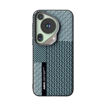 For Huawei Pura 70 Ultra ABEEL 6D Micro Relief MagSafe Magnetic Phone Case(Carbon Fiber Blue) - Huawei Cases by PMC Jewellery | Online Shopping South Africa | PMC Jewellery | Buy Now Pay Later Mobicred