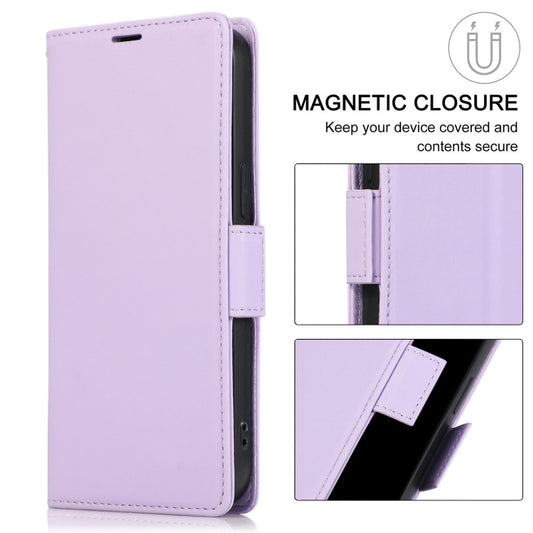 For Samsung Galaxy S25+ / S24+ 5G Side Buckle RFID Anti-theft Leather Phone Case(Light Purple) - Galaxy S25+ 5G Cases by PMC Jewellery | Online Shopping South Africa | PMC Jewellery | Buy Now Pay Later Mobicred