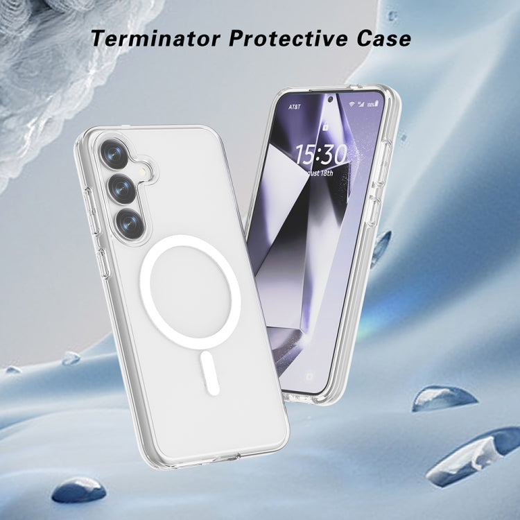 For Samsung Galaxy S25 5G Terminator MagSafe Magnetic Phone Case(Transparent) - Galaxy S25 5G Cases by PMC Jewellery | Online Shopping South Africa | PMC Jewellery | Buy Now Pay Later Mobicred