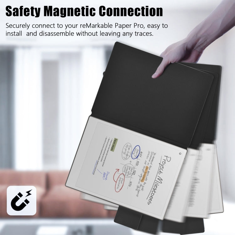 For reMarkable Paper Pro 2024 11.8 inch Imitation Original Smart Leather Tablet Case(Grey) - Lenovo by PMC TechLife | Online Shopping South Africa | PMC TechLife | Buy Now Pay Later Mobicred