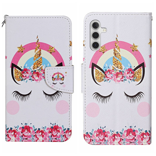 For Samsung Galaxy S25+ 5G Colored Drawing Pattern Leather Phone Case(Crown) - Galaxy S25+ 5G Cases by PMC Jewellery | Online Shopping South Africa | PMC Jewellery | Buy Now Pay Later Mobicred