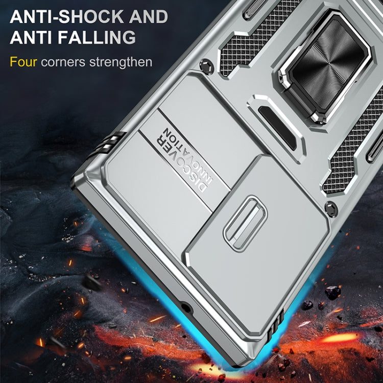 For Samsung Galaxy S25 Ultra 5G Armor PC Hybrid TPU Camera Shield Phone Case(Grey) - Galaxy S25 Ultra 5G Cases by PMC Jewellery | Online Shopping South Africa | PMC Jewellery | Buy Now Pay Later Mobicred