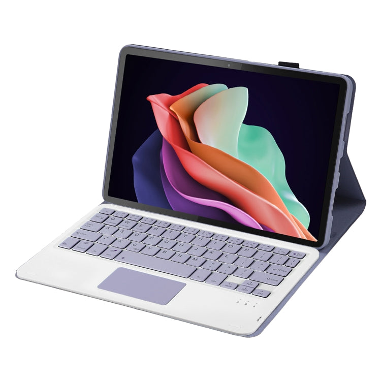 For Huawei MatePad SE 10.4 AH13-A Ultra-thin Detachable Bluetooth Keyboard Leather Tablet Case with Touchpad(Lavender White) - free shipping - PMC Jewellery - Order now!