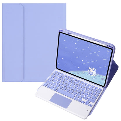 For Infinix Xpad 11 inch Candy Color Square Keys Bluetooth Keyboard Leather Case with Touchpad(Light Purple) - Others Keyboard by PMC Jewellery | Online Shopping South Africa | PMC Jewellery | Buy Now Pay Later Mobicred