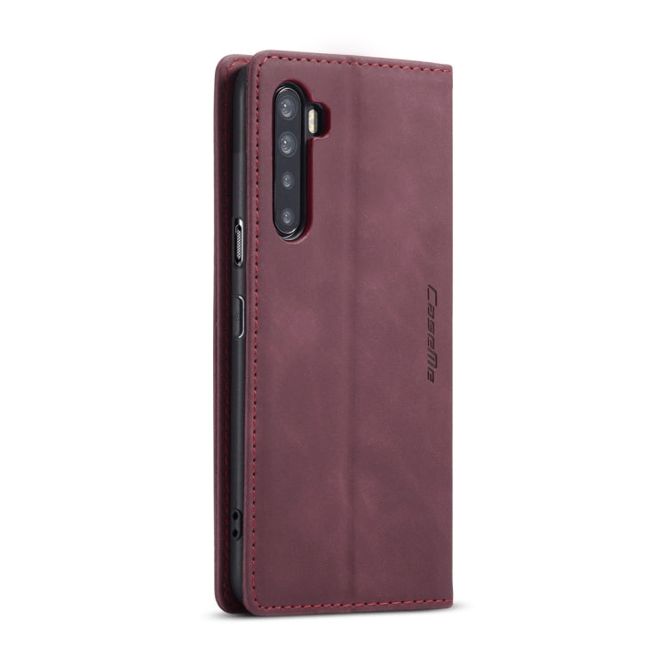 For OnePlus Nord CaseMe-013 Multifunctional Retro Frosted Horizontal Flip Leather Case with Card Slot & Holder & Wallet(Wine Red) - OnePlus Cases by CaseMe | Online Shopping South Africa | PMC Jewellery