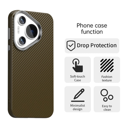 For Huawei Pura 70 Carbon Fiber Series IMD Phone Case(Brown) - Huawei Cases by PMC Jewellery | Online Shopping South Africa | PMC Jewellery | Buy Now Pay Later Mobicred