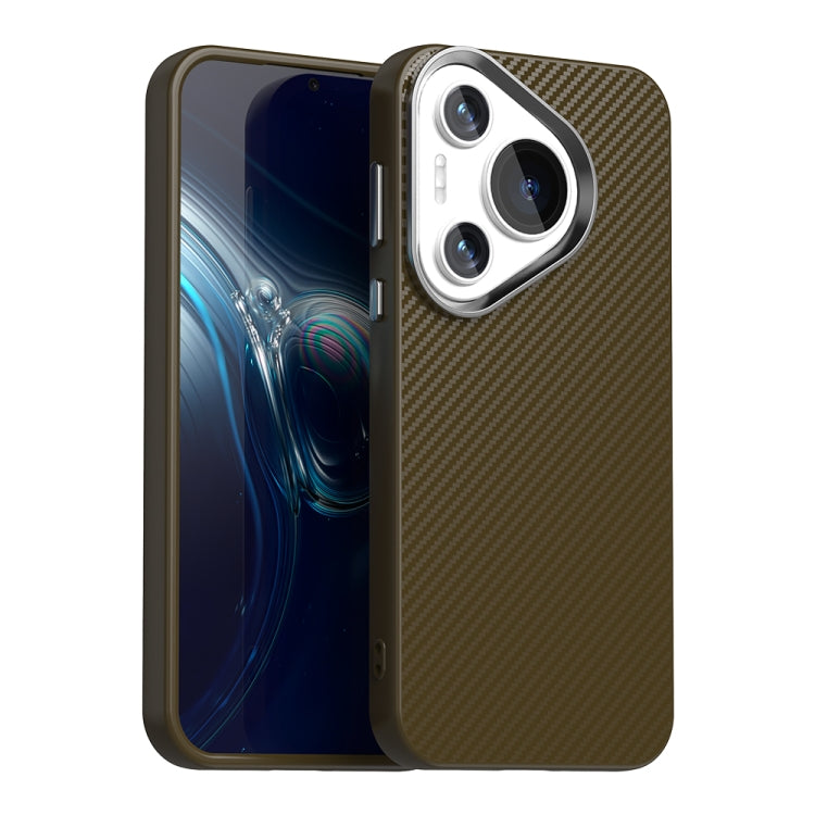 For Huawei Pura 70 Pro+ Carbon Fiber Series IMD Phone Case(Brown) - Huawei Cases by PMC Jewellery | Online Shopping South Africa | PMC Jewellery | Buy Now Pay Later Mobicred