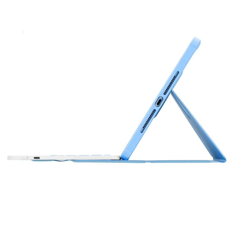 For iPad Pro 11 2024 L13-AS 360 Rotation Acrylic Transparent Bluetooth Keyboard Leather Case With Touch Control / Backlight(Blue) - For iPad Pro by PMC Jewellery | Online Shopping South Africa | PMC Jewellery | Buy Now Pay Later Mobicred