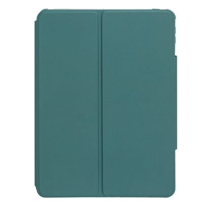 For iPad Pro 11 2024 YL13 360 Rotation Acrylic Transparent Round Keycap Bluetooth Keyboard Leather Case(Green) - For iPad Pro by PMC Jewellery | Online Shopping South Africa | PMC Jewellery | Buy Now Pay Later Mobicred