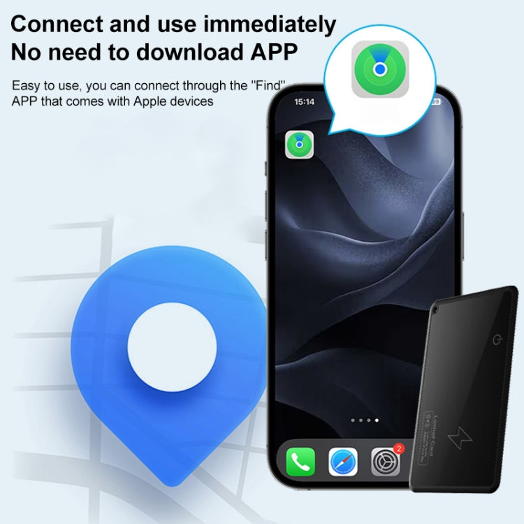 F5 Ultra-thin Card Type Location Tracker Anti-lost Device(Black) - Personal Tracker by PMC Jewellery | Online Shopping South Africa | PMC Jewellery | Buy Now Pay Later Mobicred