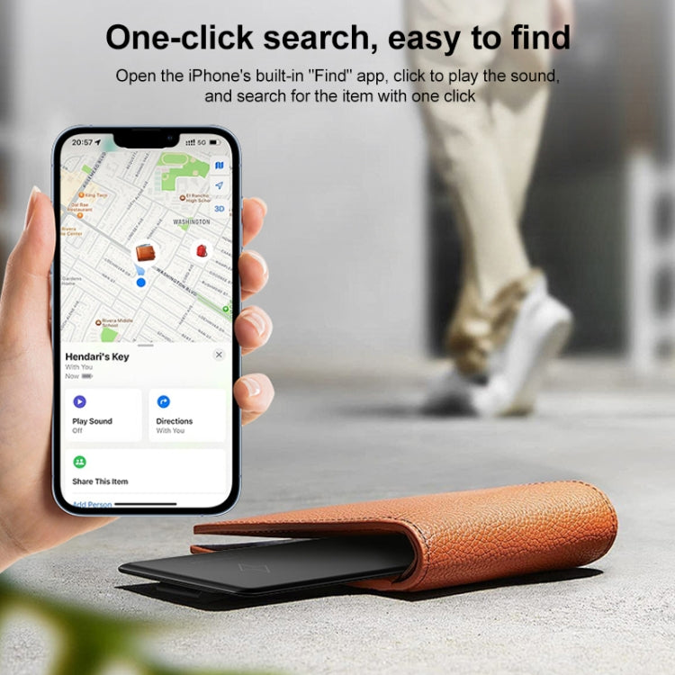 F5 Ultra-thin Card Type Location Tracker Anti-lost Device(Black) - Personal Tracker by PMC Jewellery | Online Shopping South Africa | PMC Jewellery | Buy Now Pay Later Mobicred
