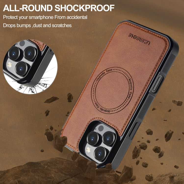 For iPhone 16 Pro LC.IMEEKE Magsafe Phone Case(Brown) - free shipping - PMC Jewellery - Order now!