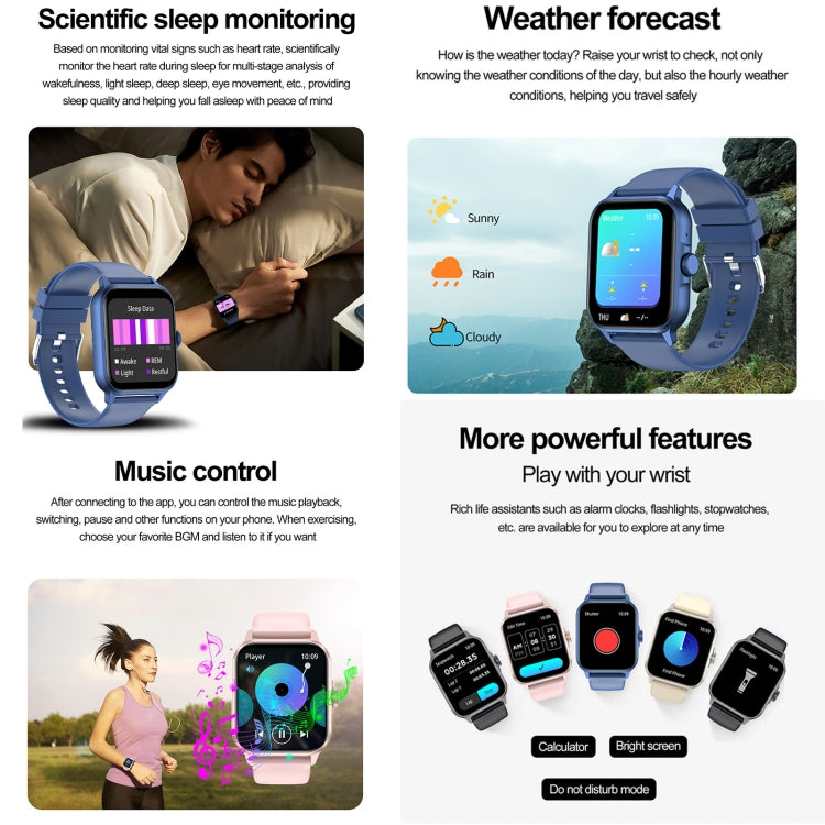 ZW36A 1.83 inch BT Call Smart Watch, Blood oxygen / Blood Pressure / Heart Rate(Gold) - free shipping - PMC TechLife - Order now!