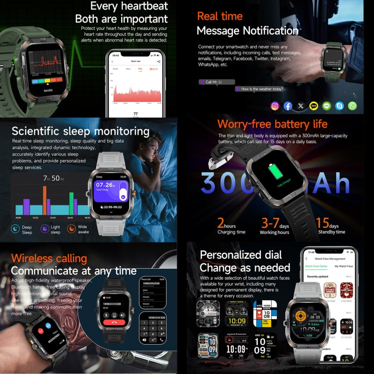 ZW69 1.97 inch AMOLED Outdoor Sports BT Call Smart Watch, Blood Oxygen / Heart Rate / Remote Photography / Sleep monitoring(Grey) - Smart Wristbands by PMC TechLife | Online Shopping South Africa | PMC TechLife | Buy Now Pay Later Mobicred
