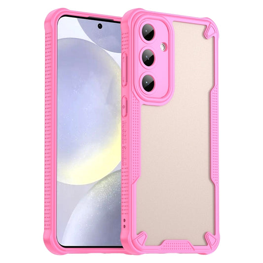 For Samsung Galaxy S25+ 5G Armor Glaze PC Hybrid TPU Phone Case(Pink) - Galaxy S25+ 5G Cases by PMC Jewellery | Online Shopping South Africa | PMC Jewellery | Buy Now Pay Later Mobicred