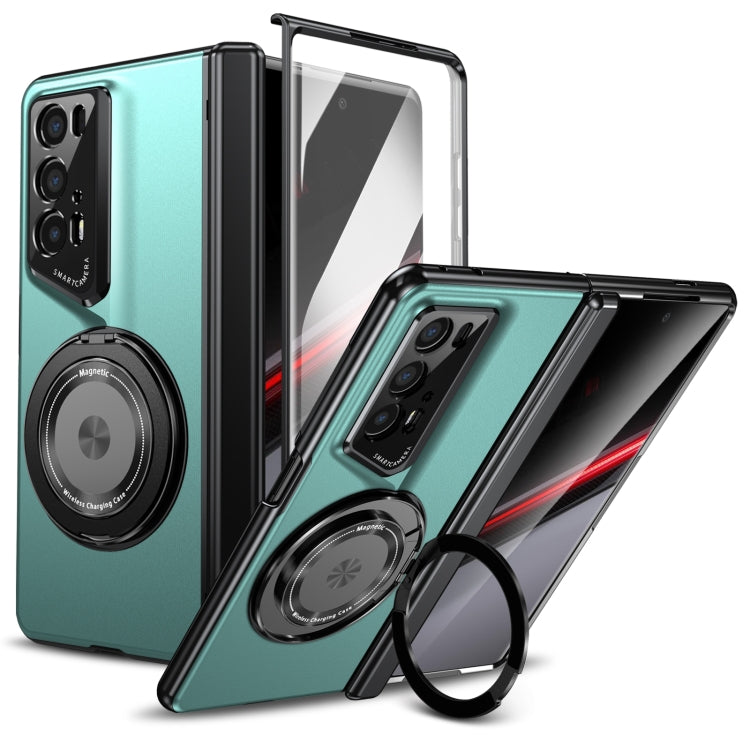 For Honor Magic V2 RSR Porsche Design Gold Medal Rotating Folding Series Ring Holder Phone Case(Royal Blue) - Honor Cases by PMC TechLife | Online Shopping South Africa | PMC TechLife | Buy Now Pay Later Mobicred