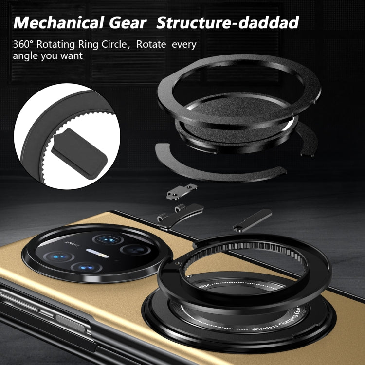 For Huawei Mate X5 Gold Medal Rotating Folding Series Ring Holder Phone Case(Gold) - Huawei Cases by PMC TechLife | Online Shopping South Africa | PMC TechLife | Buy Now Pay Later Mobicred
