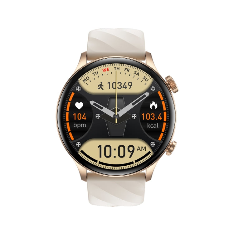 ZW63 1.39 inch Round Screen Smart Watch, Heart Rate / Blood Pressure / Blood Sugar / Blood Oxygen / Body Temperature / MET Test(Gold) - Smart Wristbands by PMC TechLife | Online Shopping South Africa | PMC TechLife | Buy Now Pay Later Mobicred